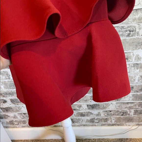 J. Crew Elegant Red Ruffle Sleeve Top. Size 0. - Picture 7 of 16